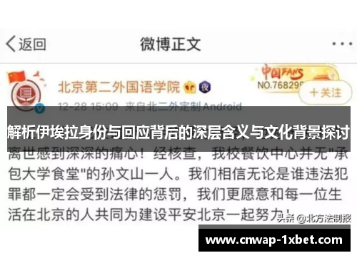 解析伊埃拉身份与回应背后的深层含义与文化背景探讨